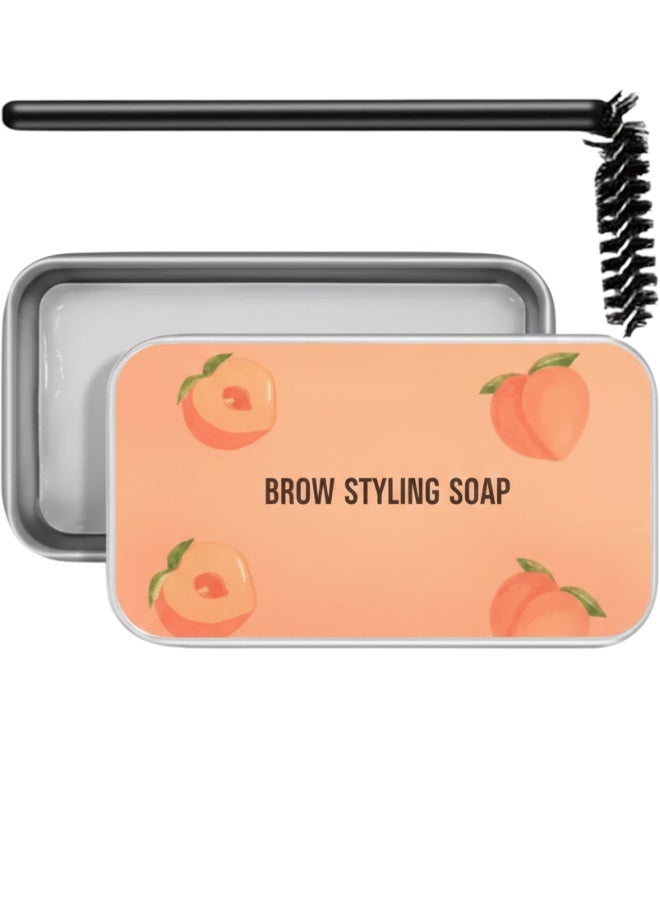 مجموعة صابون تصفيف الحواجب الاحترافية Soap Brow Kit لتكثيف ورفع الحواجب – جل تثبيت حواجب شفاف بتأثير 4D و3D مقاوم للماء والعرق – بالمادة العضوية الطبيعية لتصفيف الحواجب المتمردة ومنح مظهر Laminated Brows وريشي كثيف يدوم طوال اليوم – مع فرشاة سبولي احترافية قابلة للثني – مناسب لجميع ألوان الحواجب – حجم 20 جرام (0.7 أونصة) - Image 1